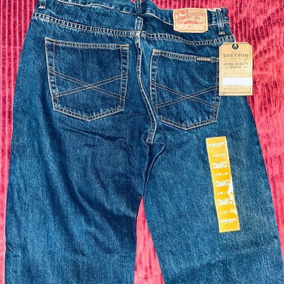 John B Stetson Jeans Men's Size 32/32 NEW Straight Leg - Picture 4 of 12